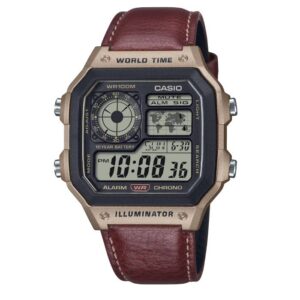 Casio AE-1200WHL-5AV Men's Digital Leather Watch