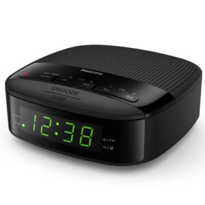 Philips TAR3205 LED Clock Radio with FM Digital Radio and Dual Alarm